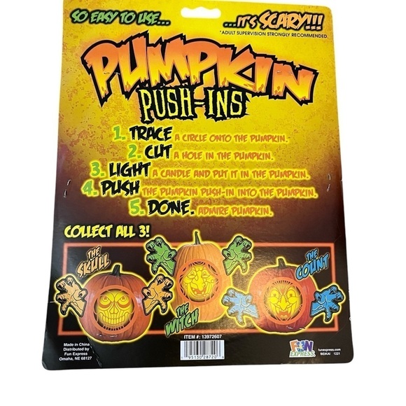 Push-In Pumpkin Carving Kit - Witch - Picture 2 of 2